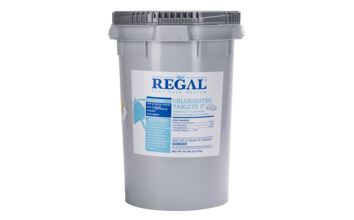 Regal 50 lb 3" Chlorinated Tablets Unwrapped Pail