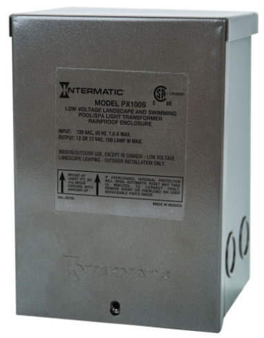 Intermatic 100W, 1A, 120 VAC Input, 12-13 VAC Output, 60 Hz Safety Tra